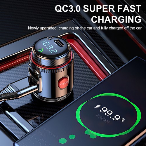 Bluetooth 5.0 FM Transmitter Handsfree USB Charger Car Kit Radio Adapter PD Fast - Picture 16 of 19