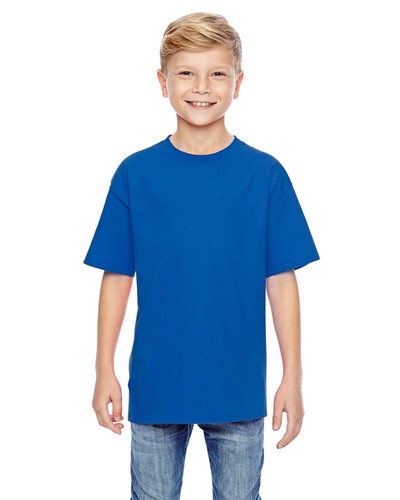 Hanes Youth 4.5 oz. 100% Ringspun Cotton Nano-T Tag Free T-Shirt 498Y XS-XL - Picture 4 of 10
