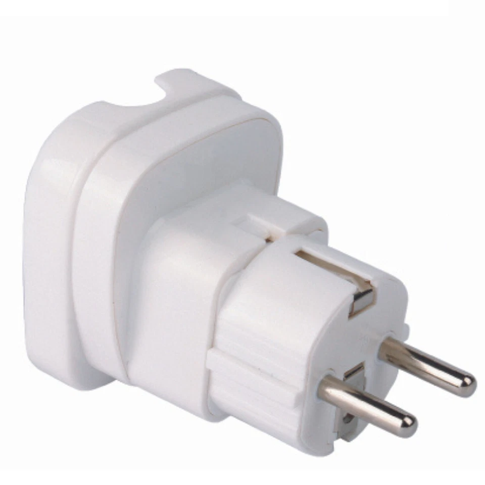 Reiseadapter Stromadapter UK USA Schweiz Italien auf EUROPA mit Schutzkragen - Bild 2 von 4