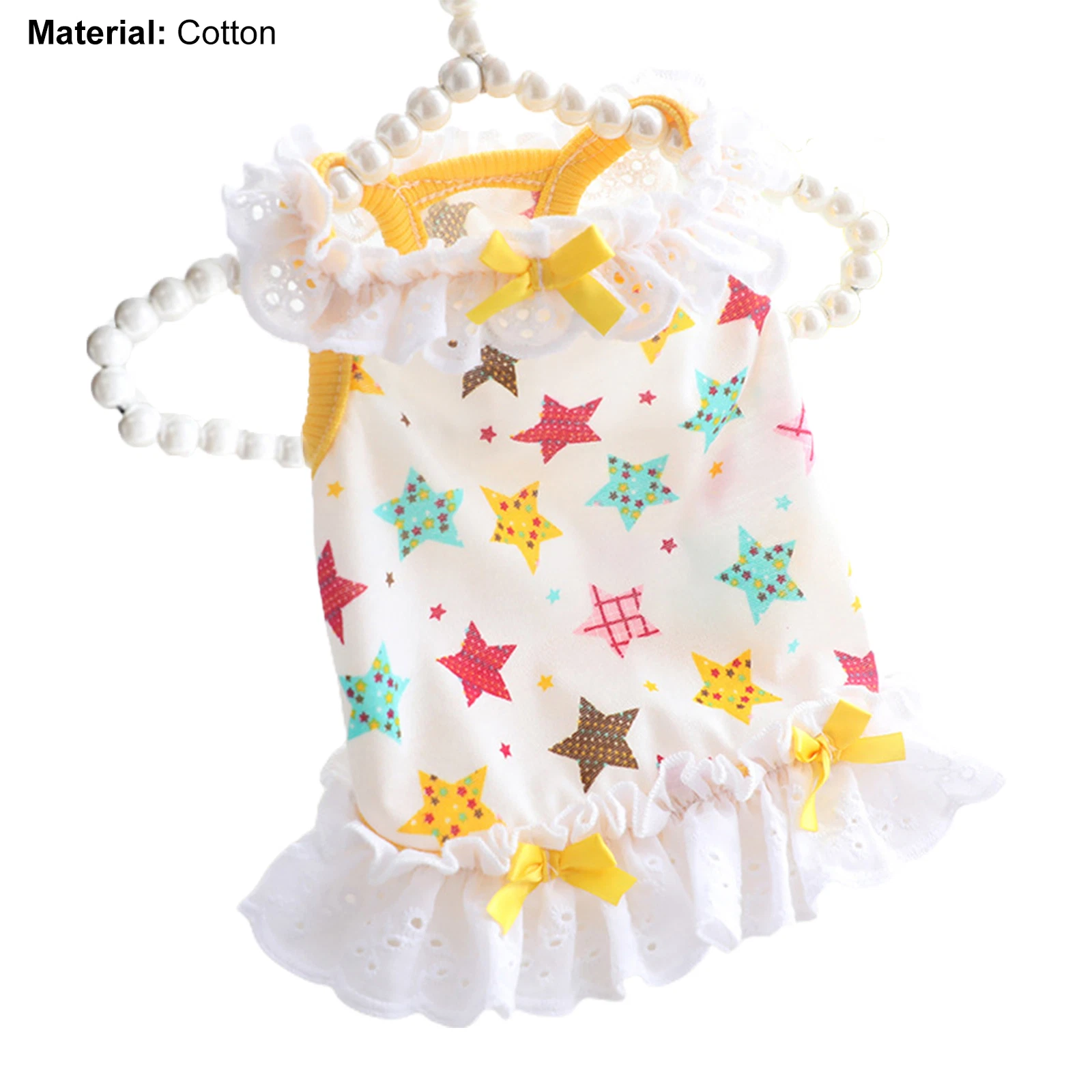 VETEMENTS Carino animale domestico gatto cane fiocco vestito gonna cucciolo vestito senza maniche per costume estivo