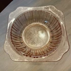 Pink 9” Jeanette Vintage Depression Glass Serving Dish