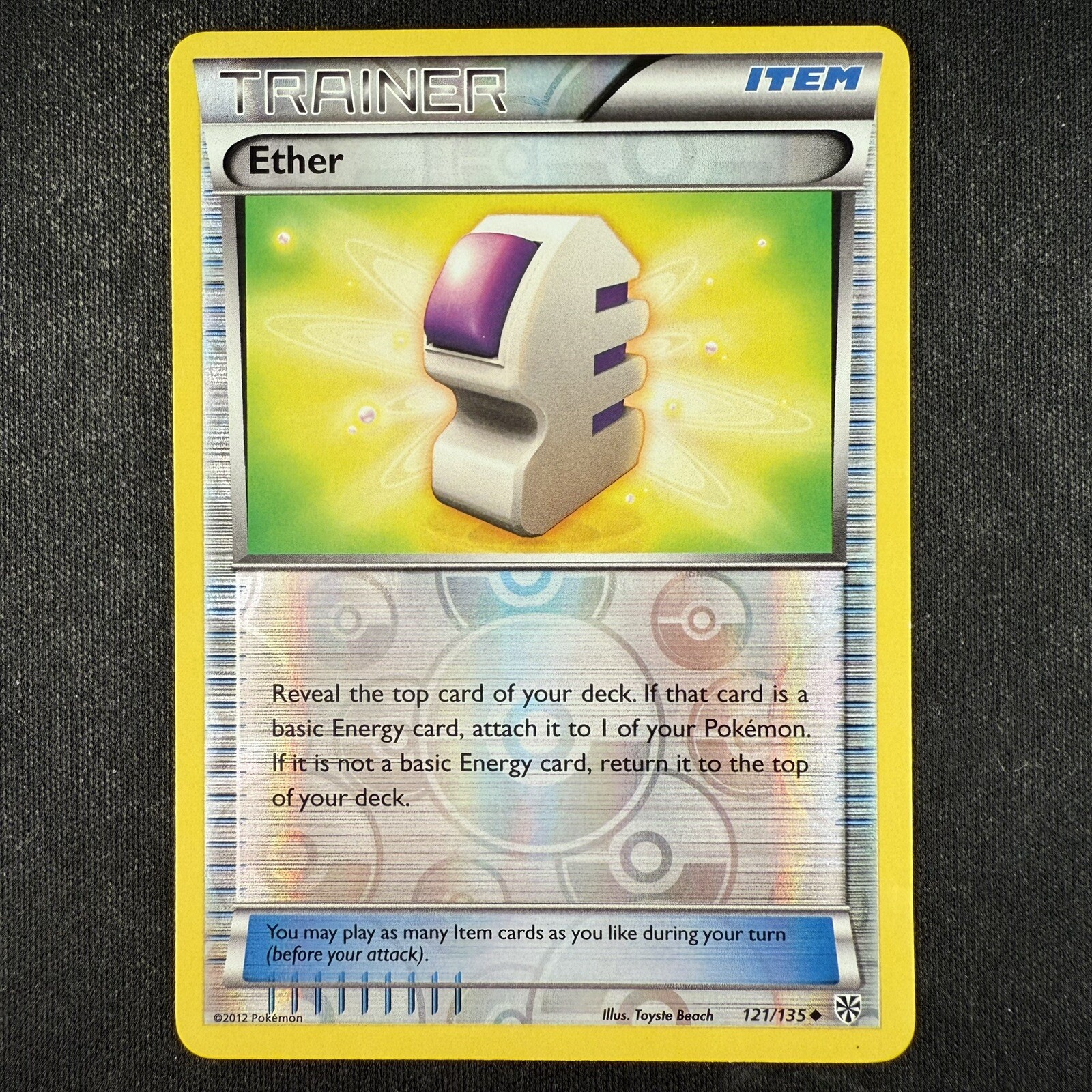 Pokemon TCG Ether 121/135 Black & White Plasma Storm Uncommon Reverse Holo Card