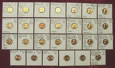 BU 25 DIFFERENT Error/Variety Cents GREAT VALUE Must See; Buy Now -- No Reserve!