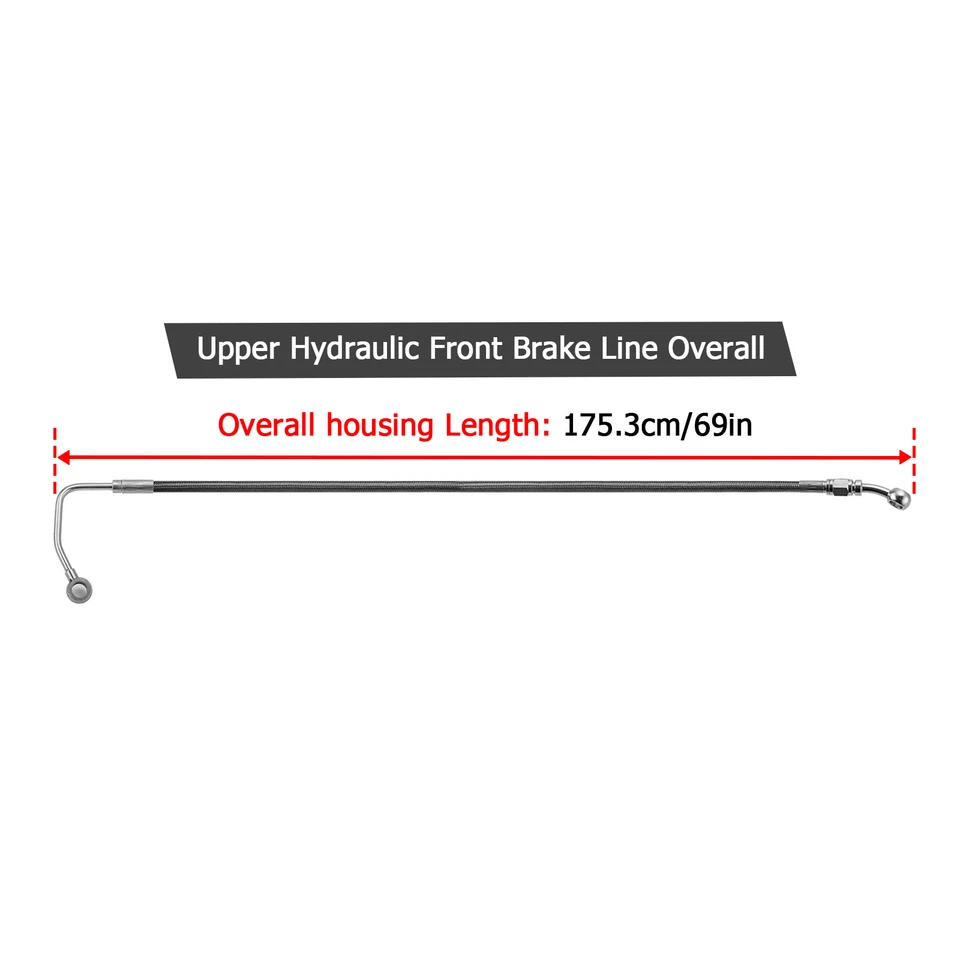 Kit de línea de freno de manillar de 12"-14" para Harley 08-13 CVO Road King Glide Ultra ABS Foto 2 de 4