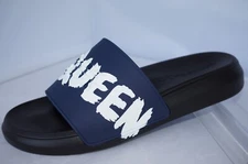 New Alexander Mcqueen Men's Slider Sandals Size 39 Rubber Blue Logo