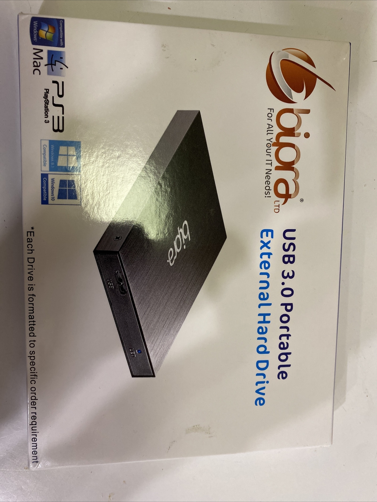 EXTERNAL HARD DRIVE Portable Laptop Desktop 2.5 Inch USB 3.0 Black 250GB BIPRA-image