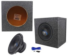 Rockville K5 W10K5S4 10" 1200 Watt 4 Ohm Car Subwoofer Sealed Sub Box Enclosure