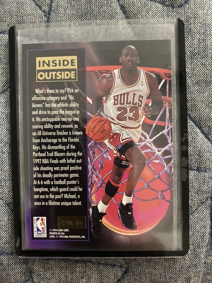 Michael Jordan 93-94 Fleer Ultra Inside Outside insert 4 of 10 | eBay