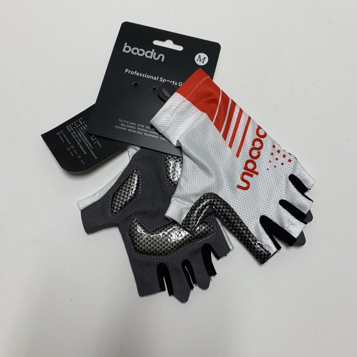 Boodun Mens Pro Sports Gloves Full Finger Gloves Sz M Brand New