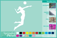 VOLLEYBALL PLAYER Silhouette cut vinyl decal #1 Hitter Spike Sticker