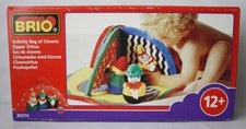 RARE 1999 BRIO ACTIVITY BAG OF CLOWNS CIRCUS PLUSH 30274 BRAND NEW NOS 