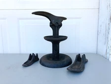 Antique Rare Enterprise Cast Iron Shoe Last Nail Cup Caddy Tool Tray Cobbler