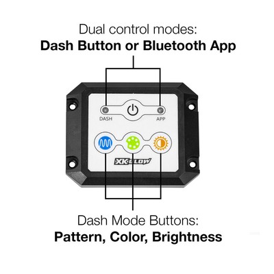 XK Glow XK-CHROME-DM-KIT Chrome Dual Mode Dash Control