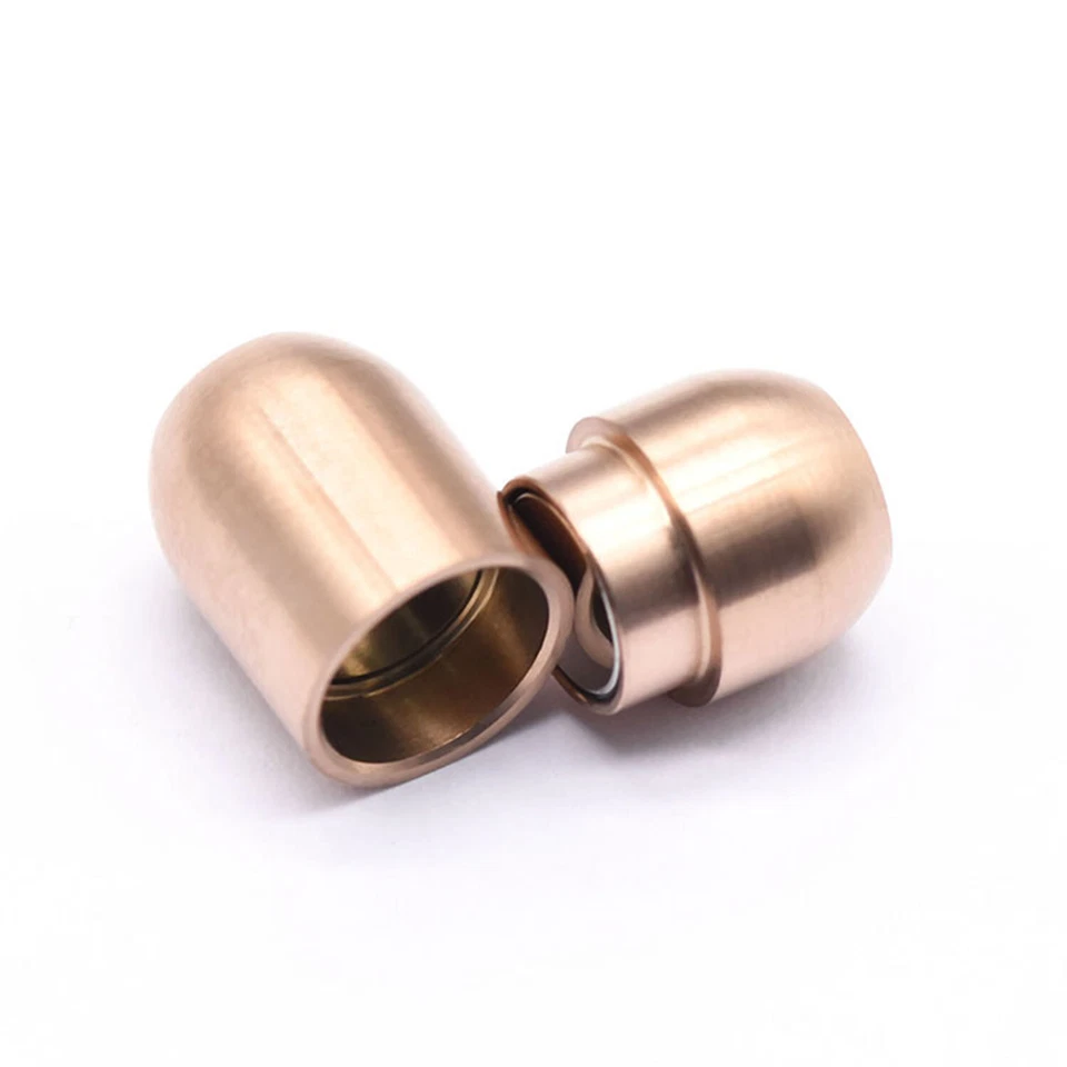 Stainless Steel Magnetic Clasps Leather Weave Cord End Bracelet Jewelry Making C - Image 3 of 4