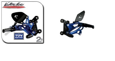 Fußrasten Valtermoto Type 2.5 Blau Honda CBR 600 R RR 05-06