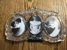 Mikasa Princess Crystal Photo Picture Frame Triple Oval