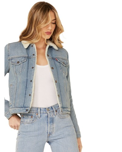 Levis Women's Light Sherpa Denim Jacket - 36136-0000 | eBay