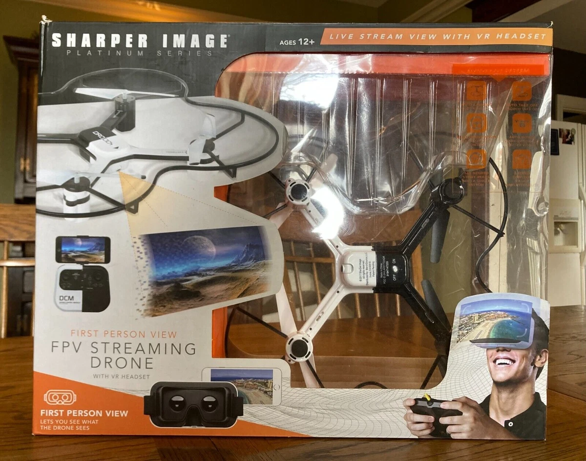 Drone de streaming FPV Sharper Image Platinum Series avec casque VR