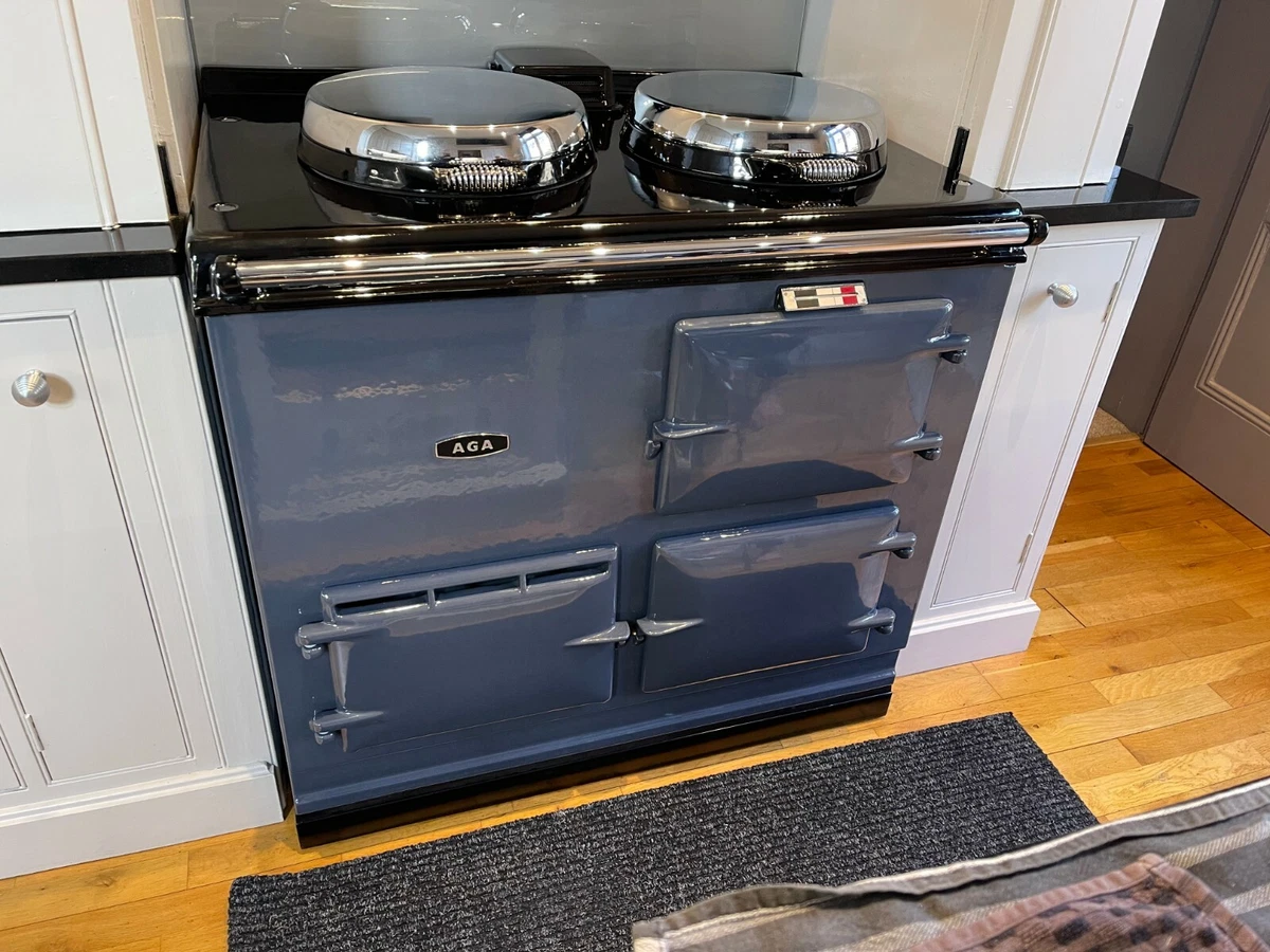 AGA COOKER 2 OVEN DELUXE ELECTRIKIT MODEL IN DARTMOUTH BLUE, LOW RUNNING  COSTS | eBay