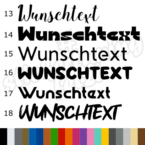 Aufkleber WUNSCHTEXT Wunschname gebogen halbrund Heckscheibe bis 30cm