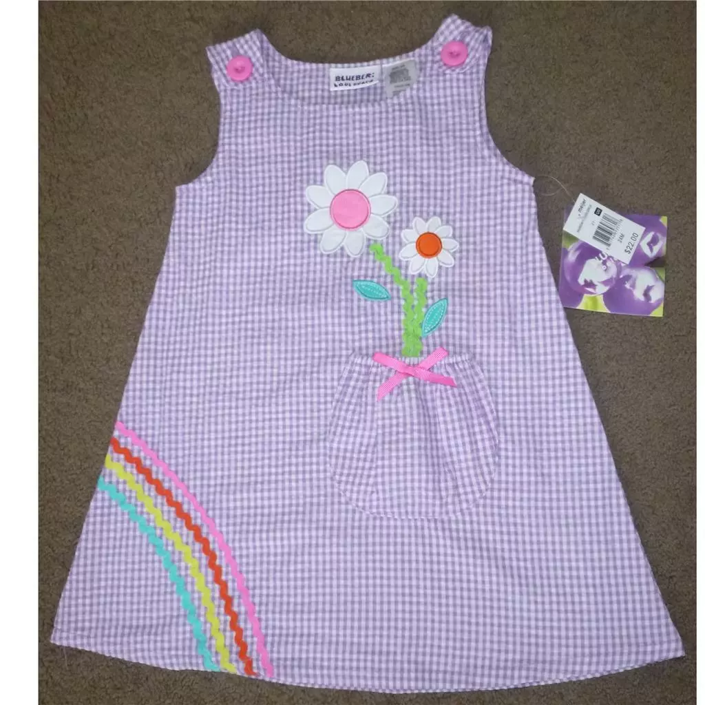 Baby Tod Girls Blueberi Blvd Seersucker Dress Size 18 mo 24 Mo 3T 4T NWT Summer