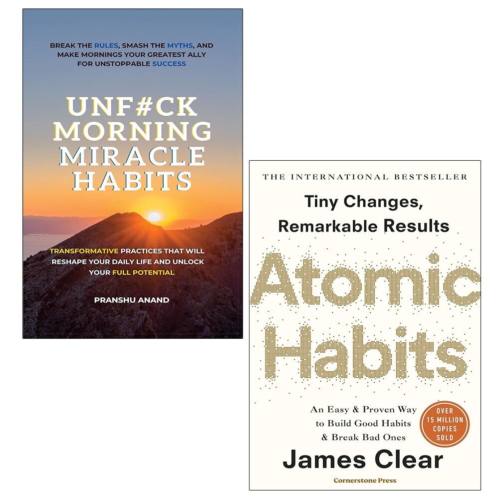 Atomic Habits James Clear,UnF#ck Morning Miracle Habits Pranshu Anand 2 Books