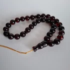 VINTAGE GENUINE AMBER STONE 66 PRAYER 13.5 mm CHERRY BEADS ISLAMIC ROSARY