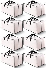 8 Pack Heavy Duty Extra Large Moving Bags With Backpack Straps Strong Handles 