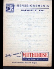 VITTEL station (88) EAUX DE SOURCES VITTELLOISE / tractor HOURS & RATES circa 1960