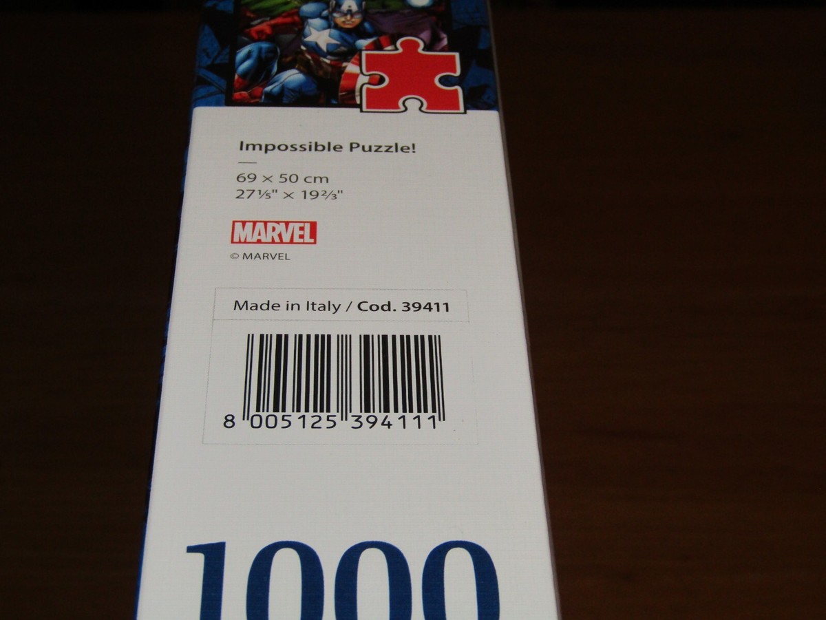 Clementoni | Marvel 1000 Piece Puzzle for Adults 10+ | Impossible Superhero Puzzle | Dense Detail Illustration | Poster Included | 70 x 50 cm | Calm Clementoni | Marvel 1000 Piece Puzzle for Adults 10+ | Impossible Superhero Puzzle | Dense Detail Illustration | Poster Included | 70 x 50 cm | Calm