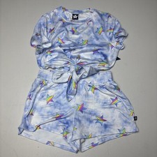 Pixie Lane Stars Summer Short Sleeve Top With Matching Shorts Sz 7 NWT