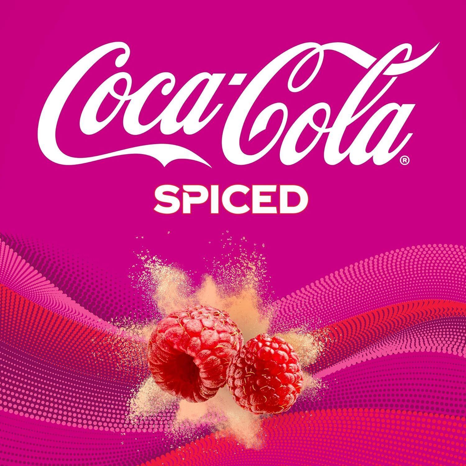 (6 Pack) Coca Cola Raspberry Spiced Coke Soda, Delicious Refreshing, 16.9 Fl Oz
