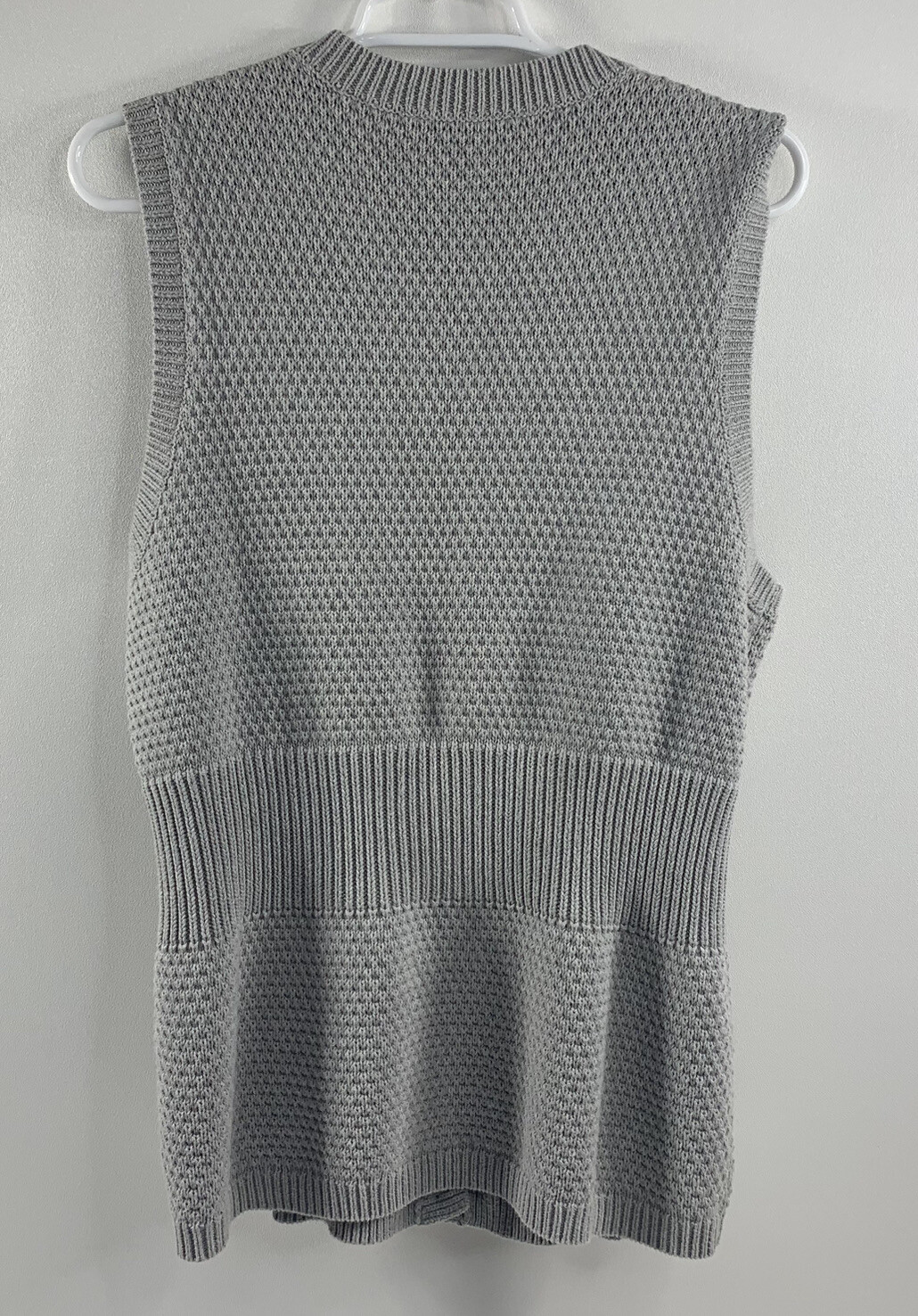 Pendleton Chunky Button Up Gray Sweater Vest Caps… - image 4