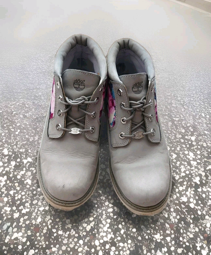 Timberland Ortholite Damen Stiefeletten Nubuk Blumen Größe UK 6,5 EU 39,5 - Bild 3 von 12
