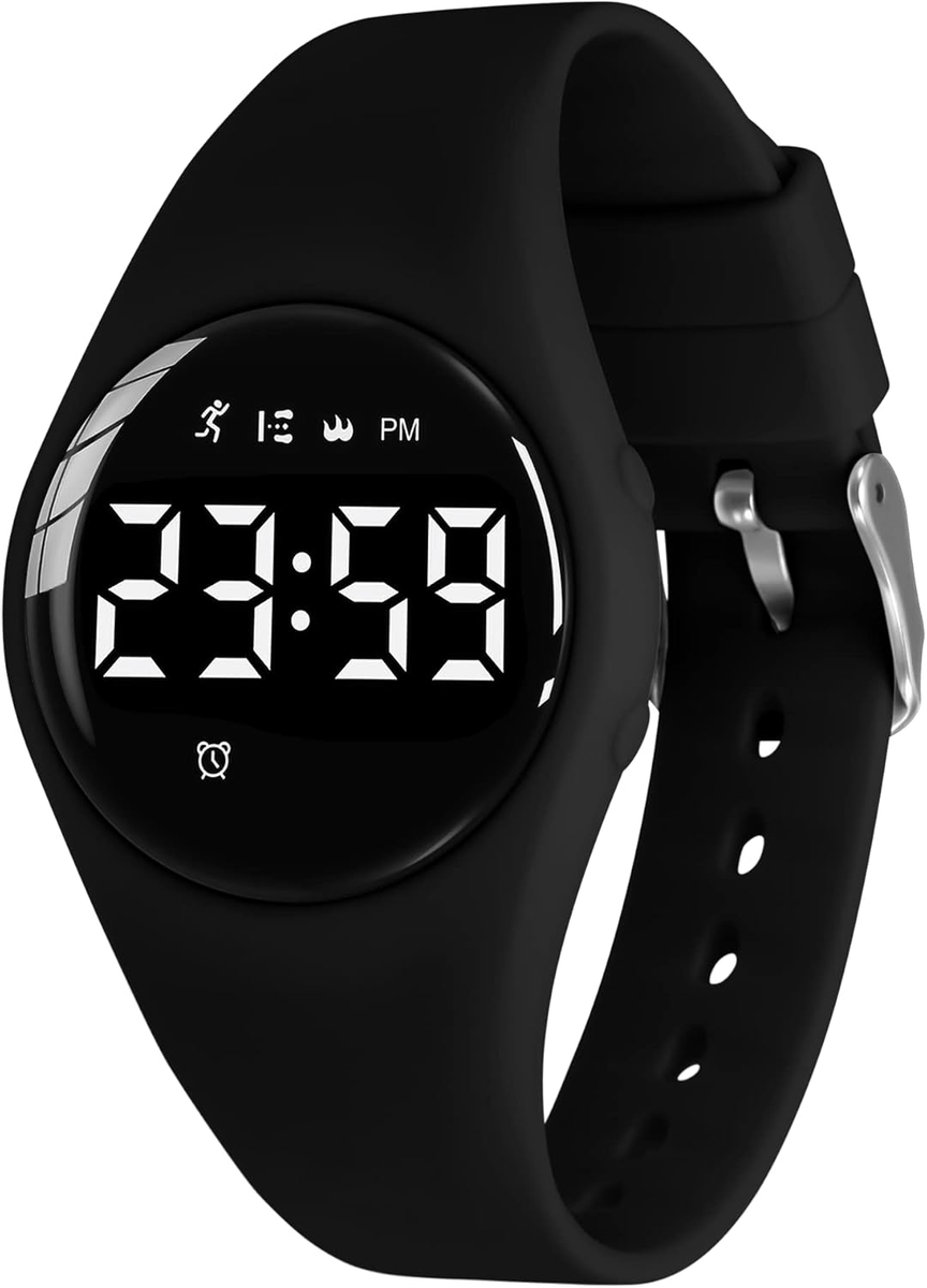 Digital Sports Watch, Fitness Tracker with Pedometer Step Counter Vibrate  Alarm