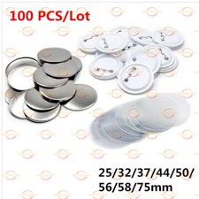 100PC/Lot Blank Pin Button Parts Supplies for Badge DIY Making Machine 37-75mm