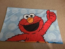 1 Standard Pillowcase Sesame Street Cookie Monster Elmo Excellent 20.5 x 30