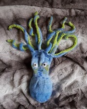 Hand Knitted Octopus Dice bag (Dice Not Included) 14 Inches Long