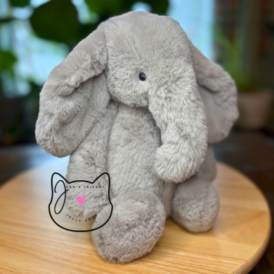 Jellycat ORIGINAL BASHFUL LUXE ELEPHANT THUDDEUS New NWT Soft