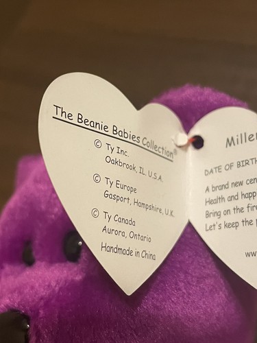 EXTREMELY RARE|2 Spellings|TY Beanie Babies Millennium/Milenium Bear|Make Offer - Picture 3 of 5