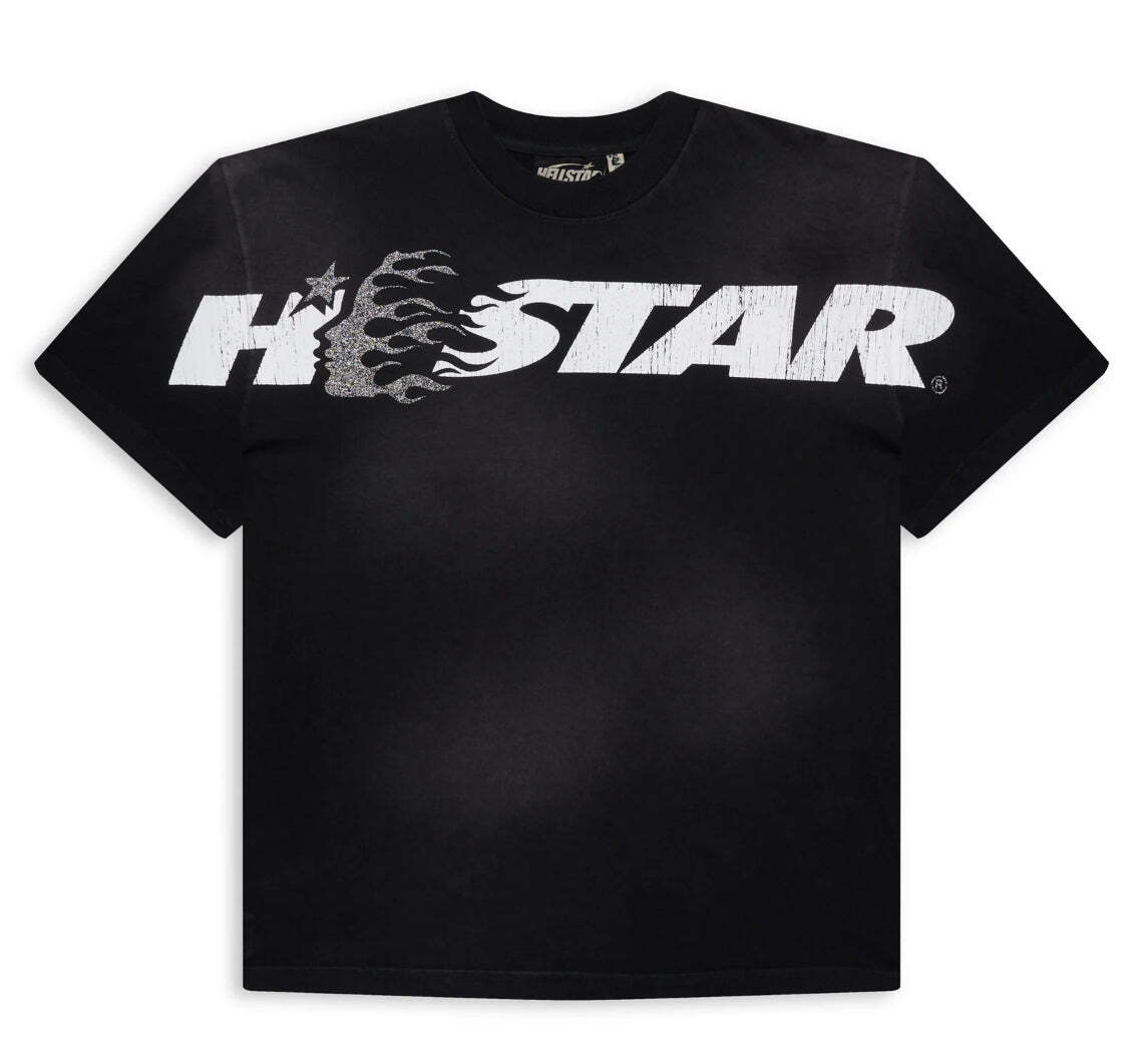 Hellstar Studios Glitter Logo Short Sleeve Tee Shirt Black