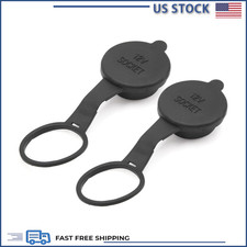 A18012300ux0111 2 Pcs Black Waterproof Cover Cap 12v Car Cigarette Lighter A18012300ux0111 2 Pcs Black Waterproof Cover Cap 12v Car Cigarette Lighter