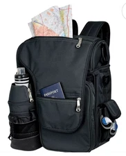 Picnic Time Insulated Backpack Outdoor Picnic Bag Black EUC $150 new
