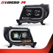 Fit For 2005-2011 Toyota Tacoma Dual Led Tube Projector Headlights Leftright Fit For 2005-2011 Toyota Tacoma Dual Led Tube Projector Headlights Leftright