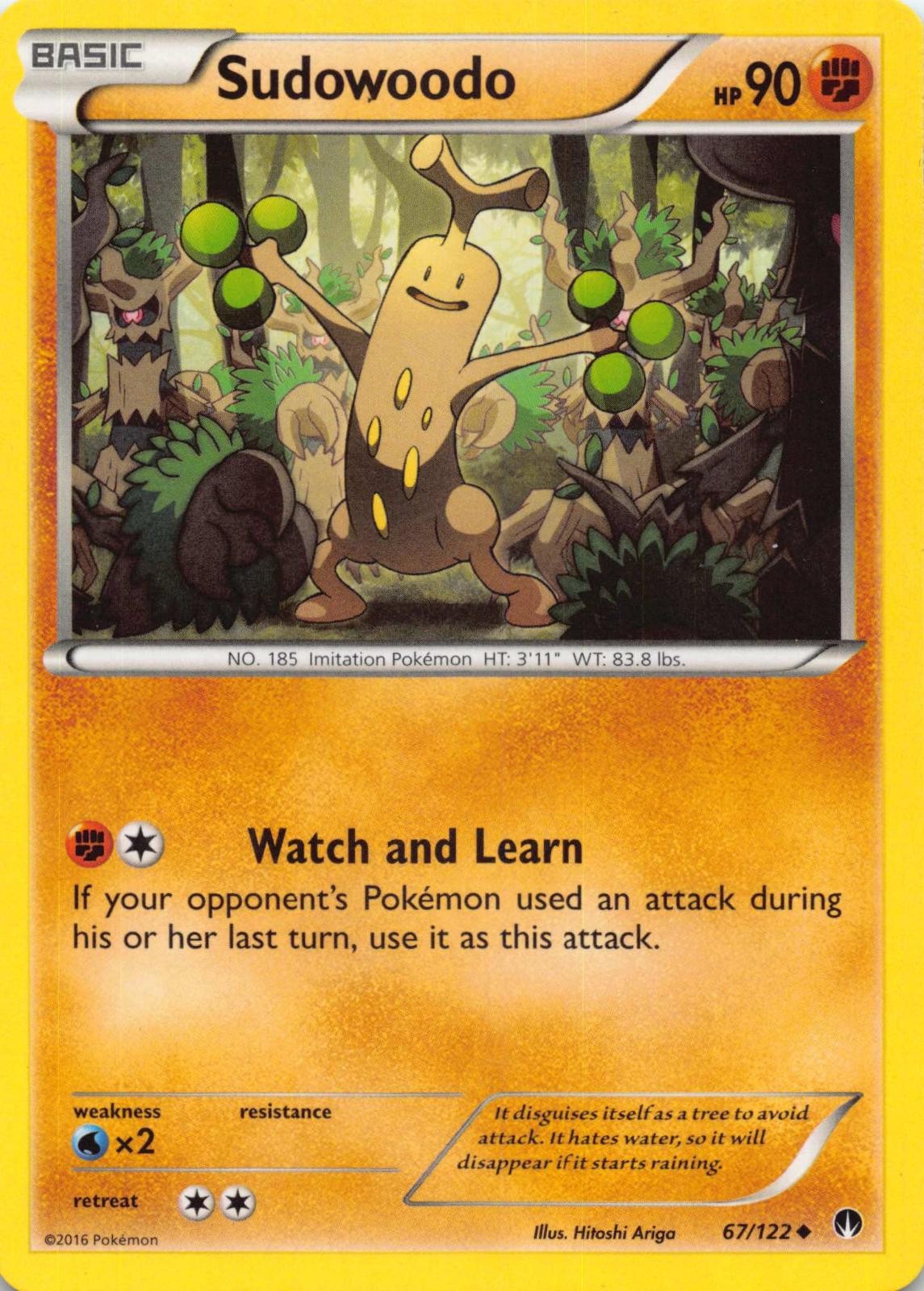 Sudowoodo 67/122 Uncommon BREAKpoint Pokemon Near Mint