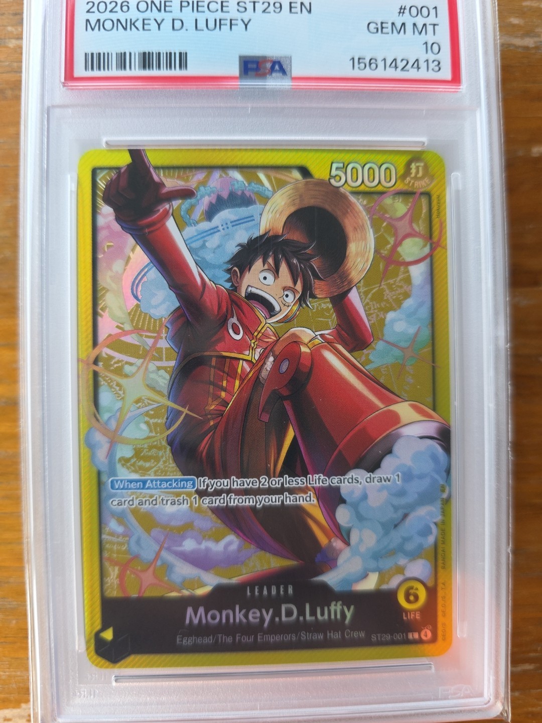 Monkey D. Luffy PSA 10 English One Piece ST29-001 Egghead Starter Deck 2026 view 13