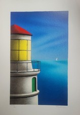 Arturo Fiorentini serigrafia  " Il faro di formentera  "