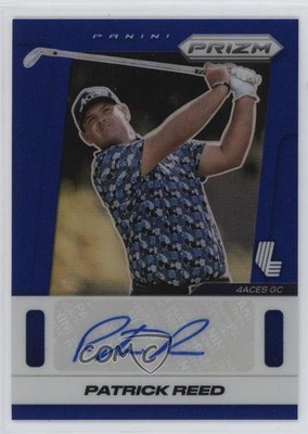 2025 Prizm LIV Golf Throwback Signatures Blue 92/99 Patrick Reed Auto 13d7