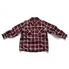 Vintage Plaid Flannel Button-Up Shirt