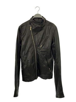 Rick Owens Single Riders Jacket 38 Sheep Leather BLK Solid RU 2767